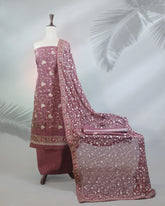 Highway Fashion Velour Complete Suit - Raw Silk with Chiffon Dupatta